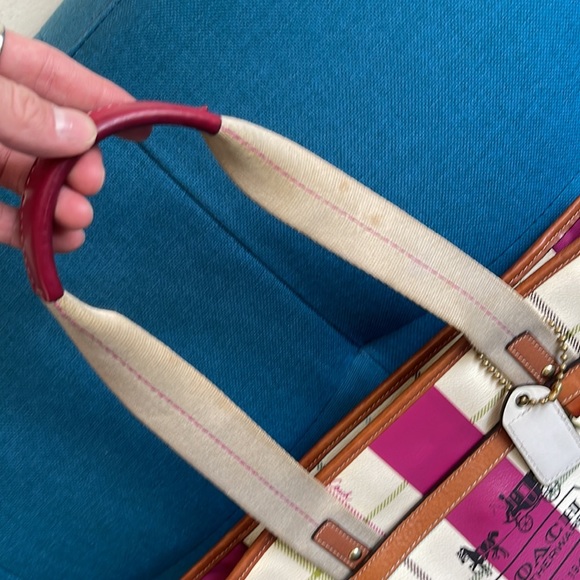 Coach 2000s Heritage Tattersall Tote - Picture 3 of 11